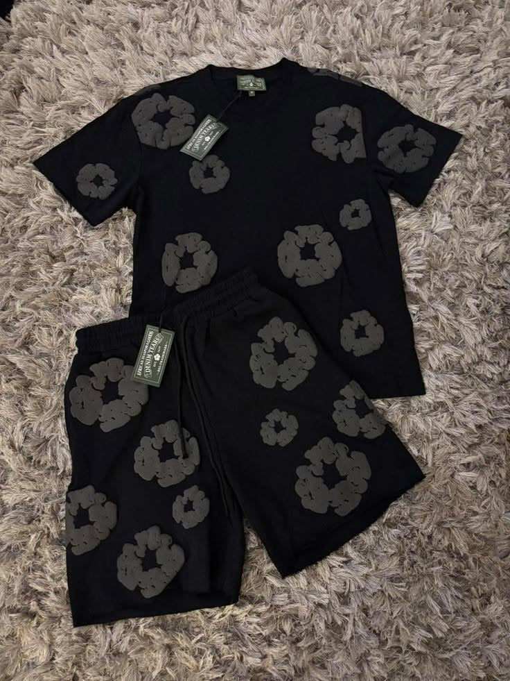 Denim Tears Black Grey Rövidszett