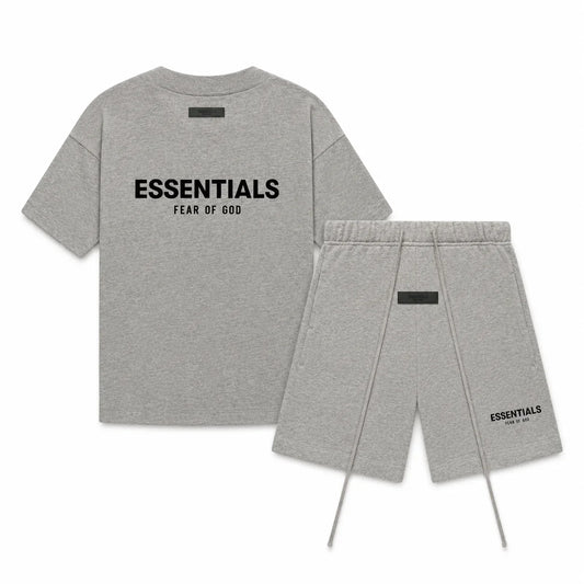 FEAR OF GOD ESSENTIALS DARK OATMEAL SUMMER SET