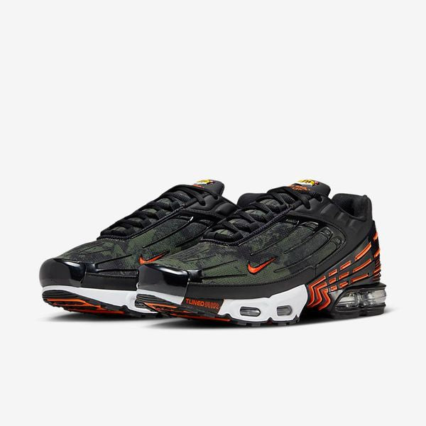 Nike Air Max Plus 3 Camo Medium Olive Safety Orange