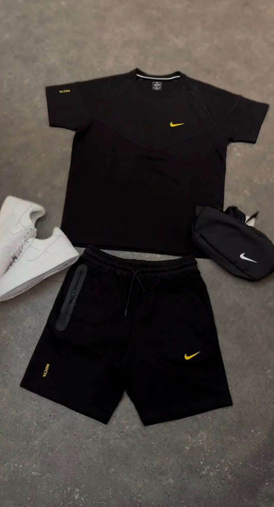 Nike Nocta Rövid Szett Fekete/Citrom