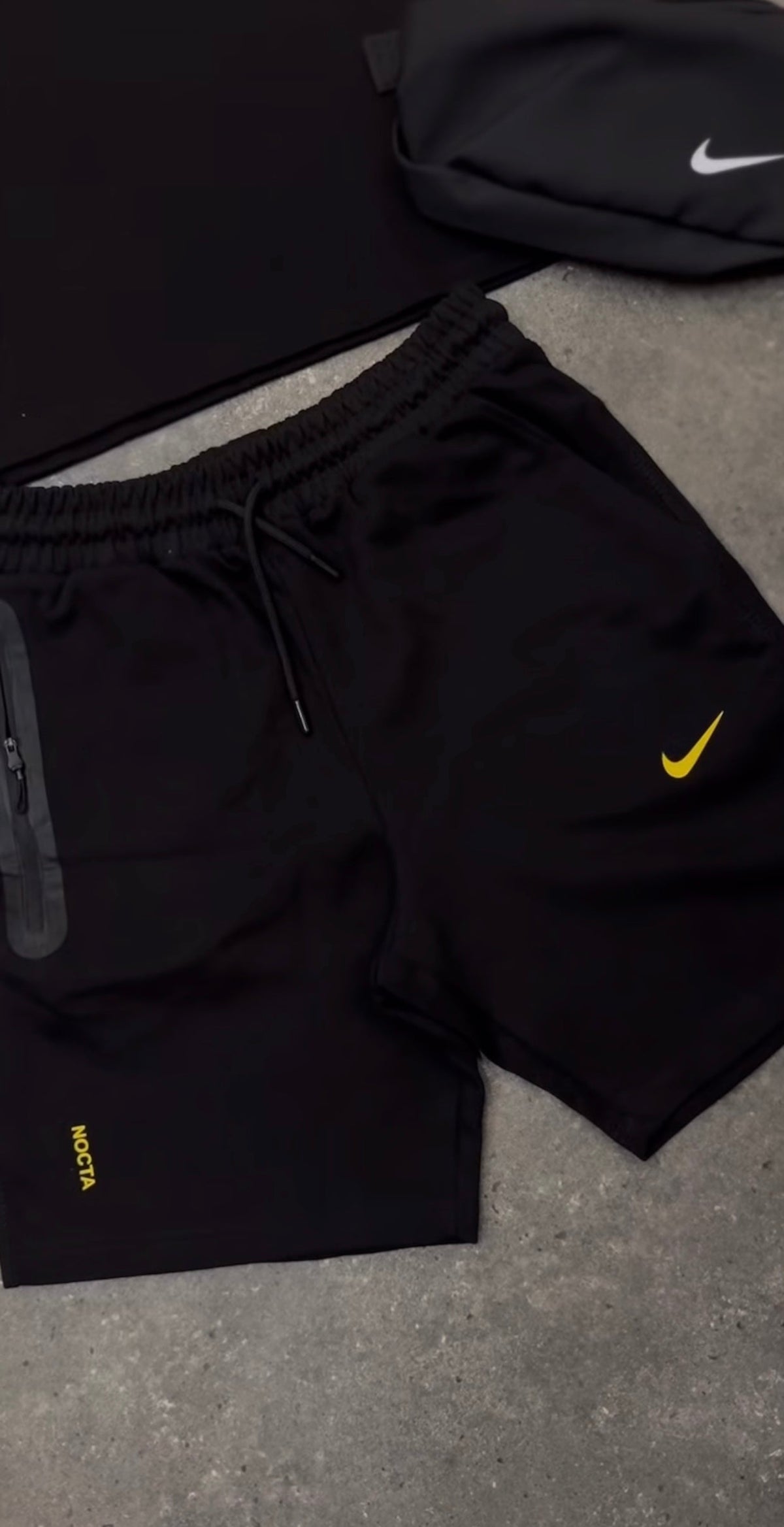 Nike Nocta Rövid Szett Fekete/Citrom