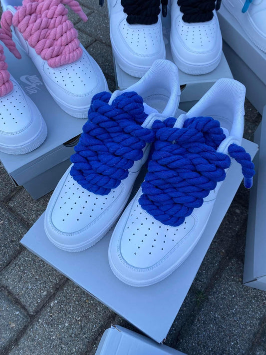 Nike Air Force 1 White Rope Lace Sötétkék