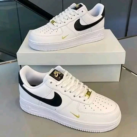 Nike Air Force 1 White Black-Gold
