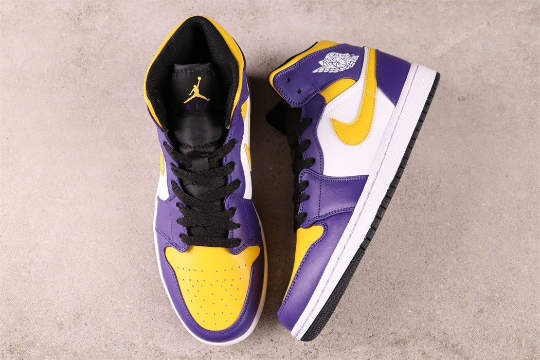 Jordan 1 Mid Lakers