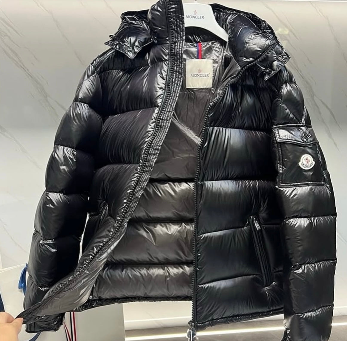 Moncler Maya Puffer Kabát Black