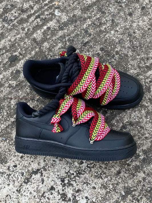 Nike Air Force 1 Black Lanvin Yellow/Red
