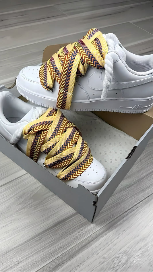 Nike Air Force 1 White Rope Lanvin Yellow