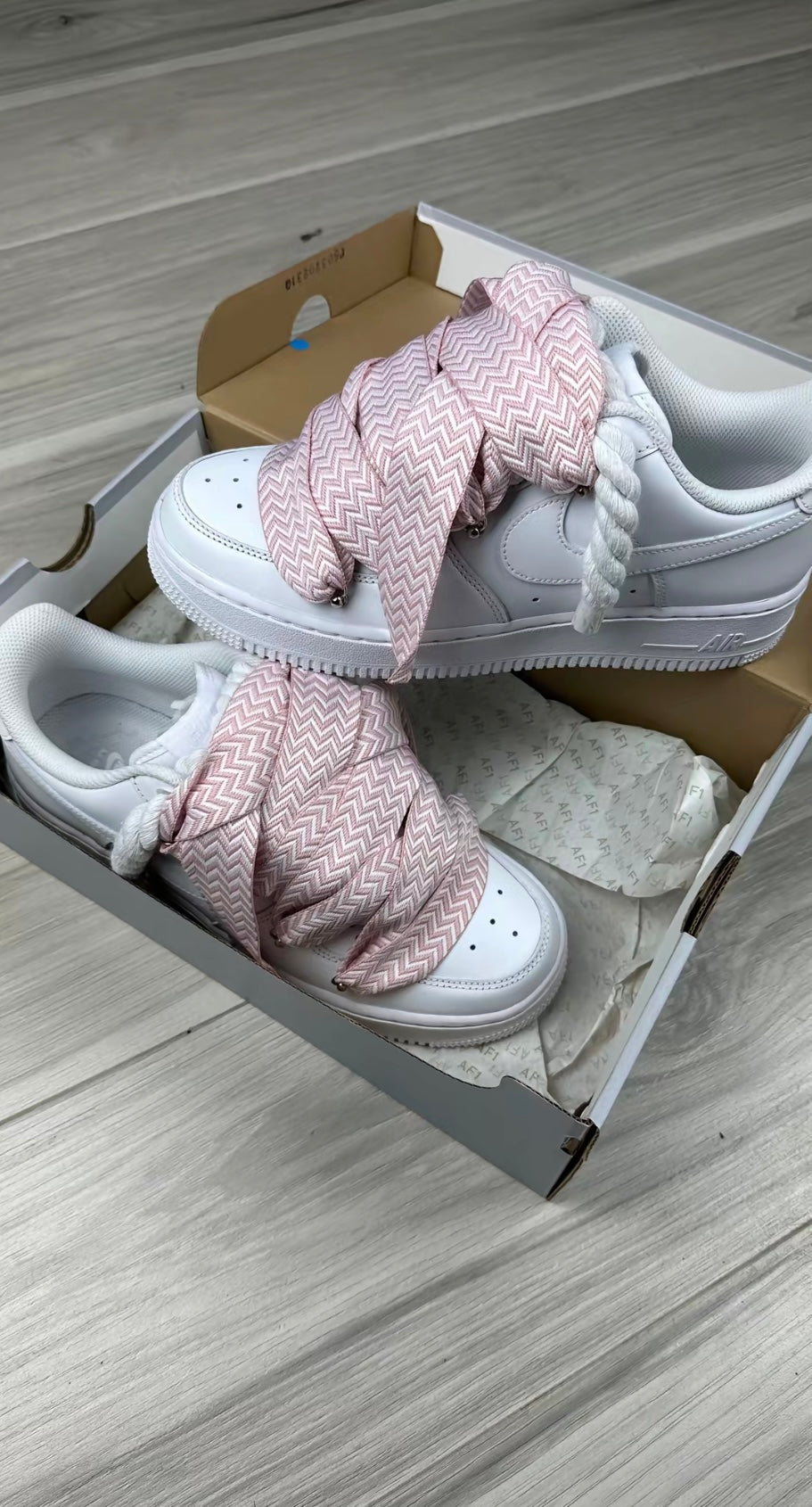 Nike Air Force 1 White Rope Lanvin Pink