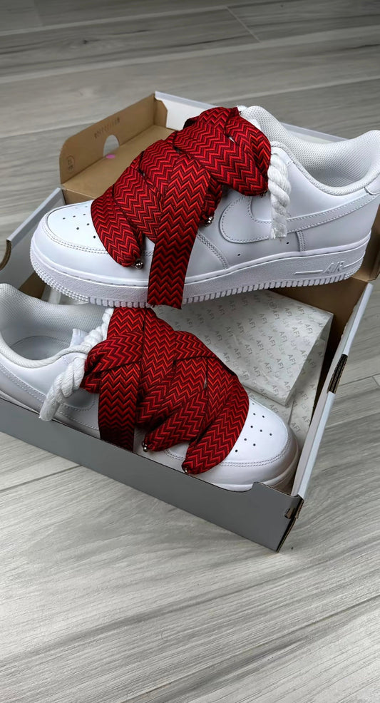 Nike Air Force 1 White Rope Lanvin Red